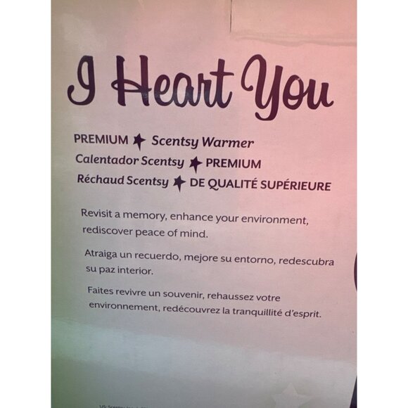 Scentsy "I Heart You" Electric Wax Warmer - Red Heart Pattern 2010 - Picture 7 of 8